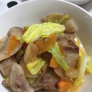 野菜多めの生姜焼き